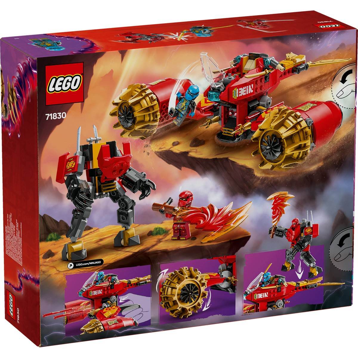 LEGO NINJAGO VEHICULUL-ROBOT ZBURATOR AL LUI KAI 71830 - Atelieru' lui Mesterica