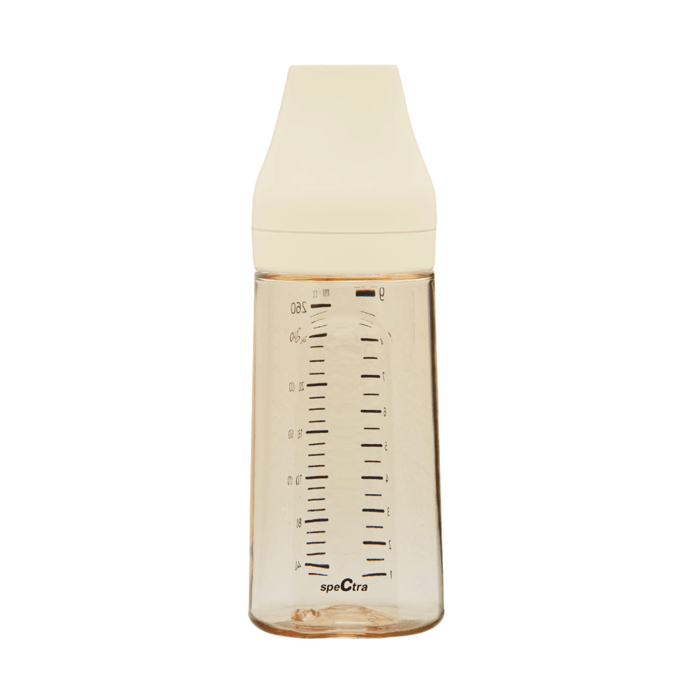 Biberon anticolici premium cu tetina M, galben (260 ml) - Atelieru' lui Mesterica