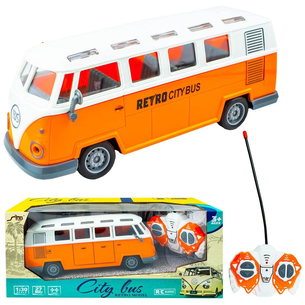 Autobuz retro, cu RC Atelieru' lui Mesterica | Jucarii, haine si incaltaminte pentru copii
