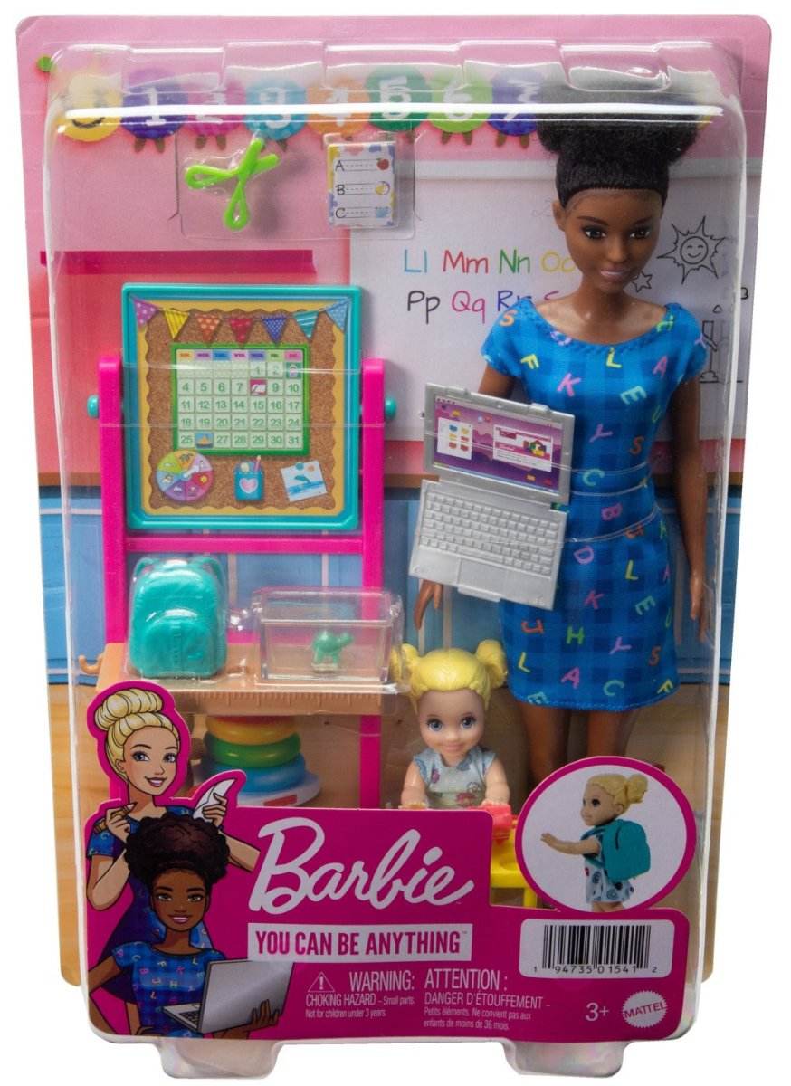 BARBIE CARIERE SET MOBILIER CU PAPUSA BRUNETA PROFESOARA - Atelieru' lui Mesterica