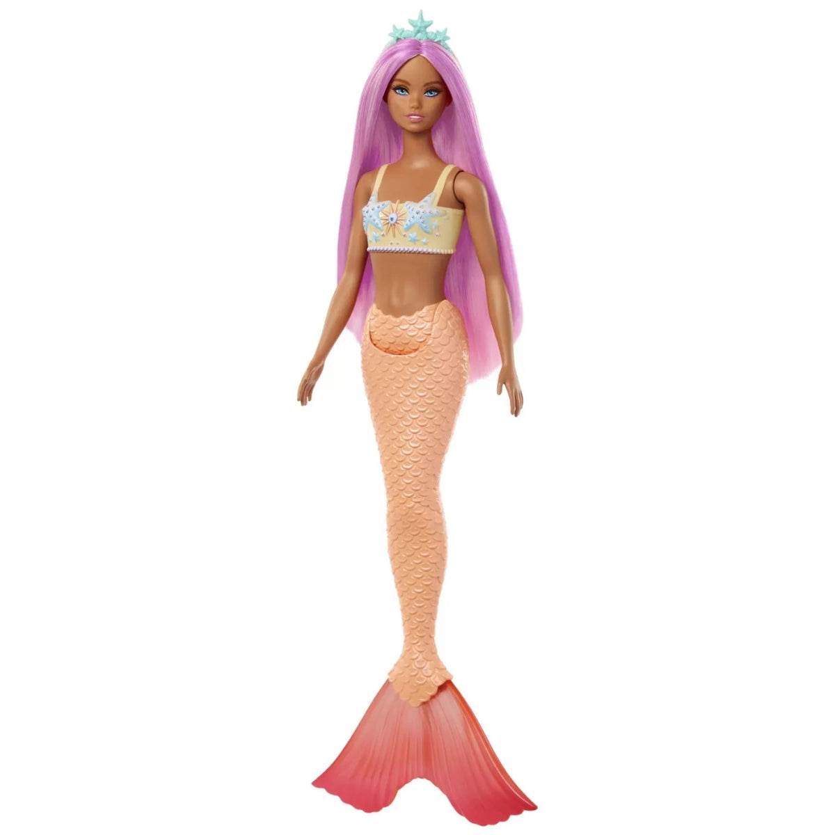 BARBIE DREAMTROPIA PAPUSA SIRENA CU PARUL ROZ SI COADA PORTOCALIE - Atelieru' lui Mesterica