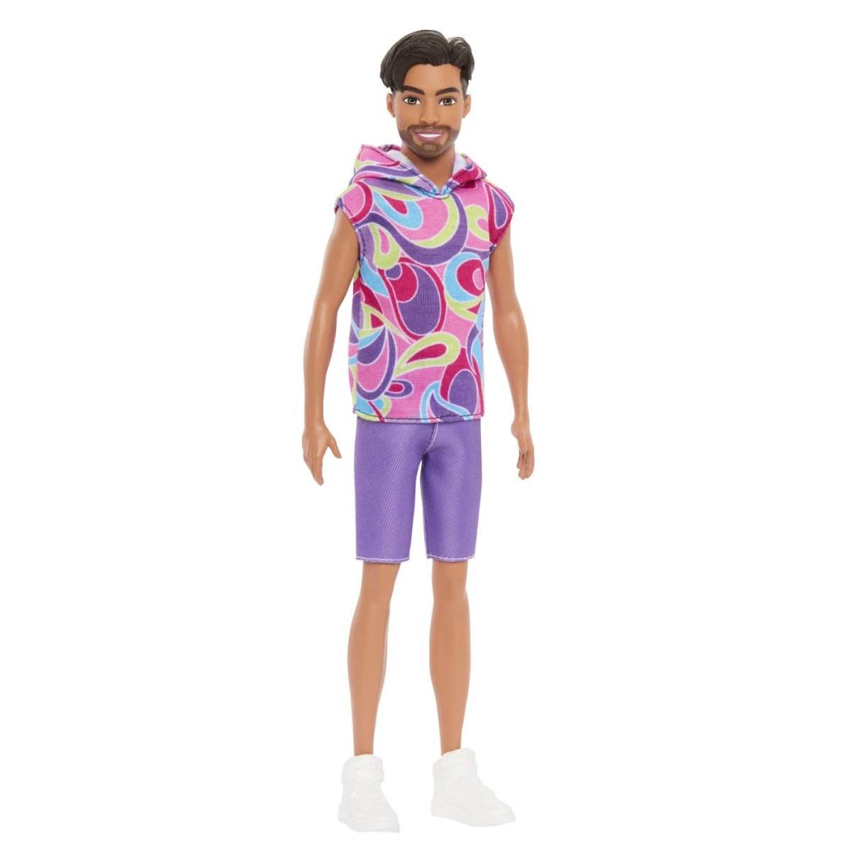 BARBIE PAPUSA BAIAT FASHIONISTAS BRUNET CU BARBA SI TRICOU CU GLUGA - Atelieru' lui Mesterica
