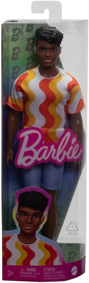 BARBIE PAPUSA BAIAT FASHIONISTAS CU TRICOU CU DUNGI ALBE SI PORTOCALII SI APARATE AUDITIVE Atelieru' lui Mesterica | Jucarii, haine si incaltaminte pentru copii