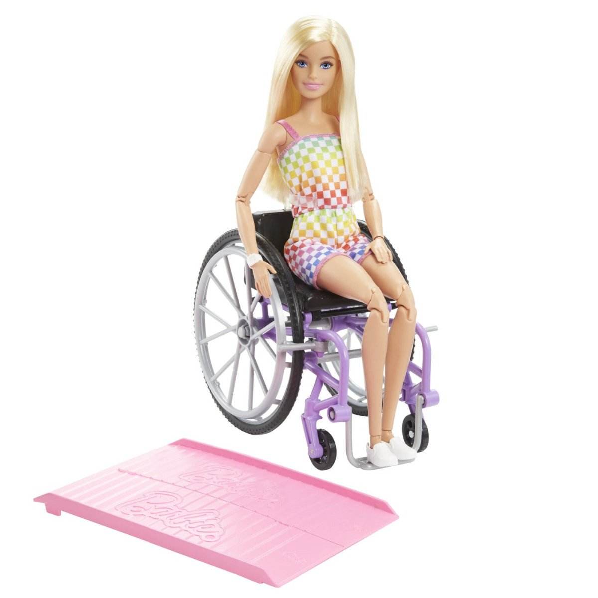 BARBIE PAPUSA BARBIE BLONDA IN SCAUN CU ROTILE - Atelieru' lui Mesterica