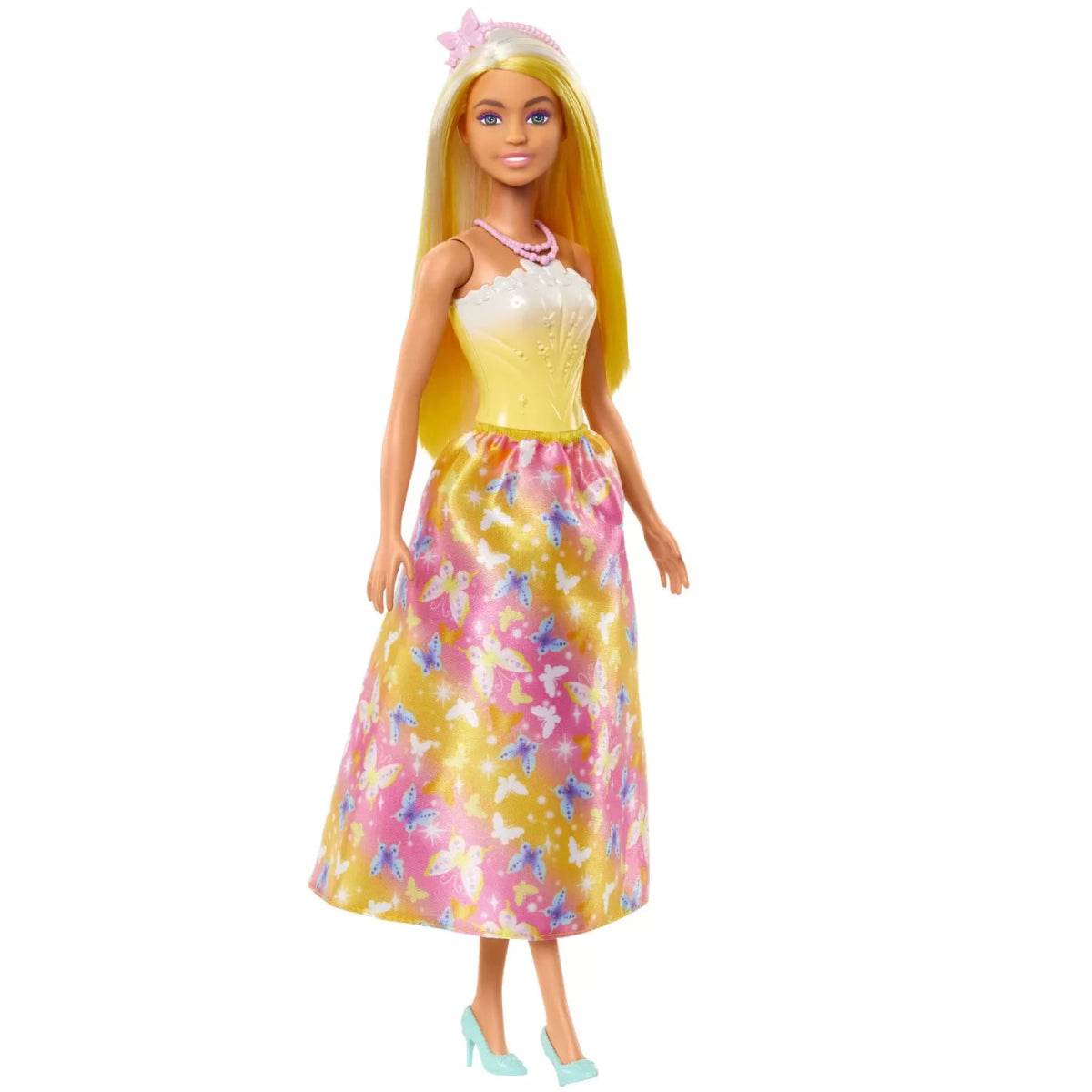 BARBIE PAPUSA BARBIE CU PARUL BLOND SI GALBEN - Atelieru' lui Mesterica