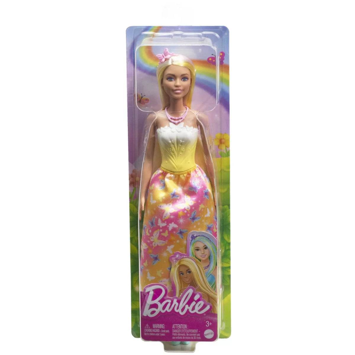 BARBIE PAPUSA BARBIE CU PARUL BLOND SI GALBEN - Atelieru' lui Mesterica
