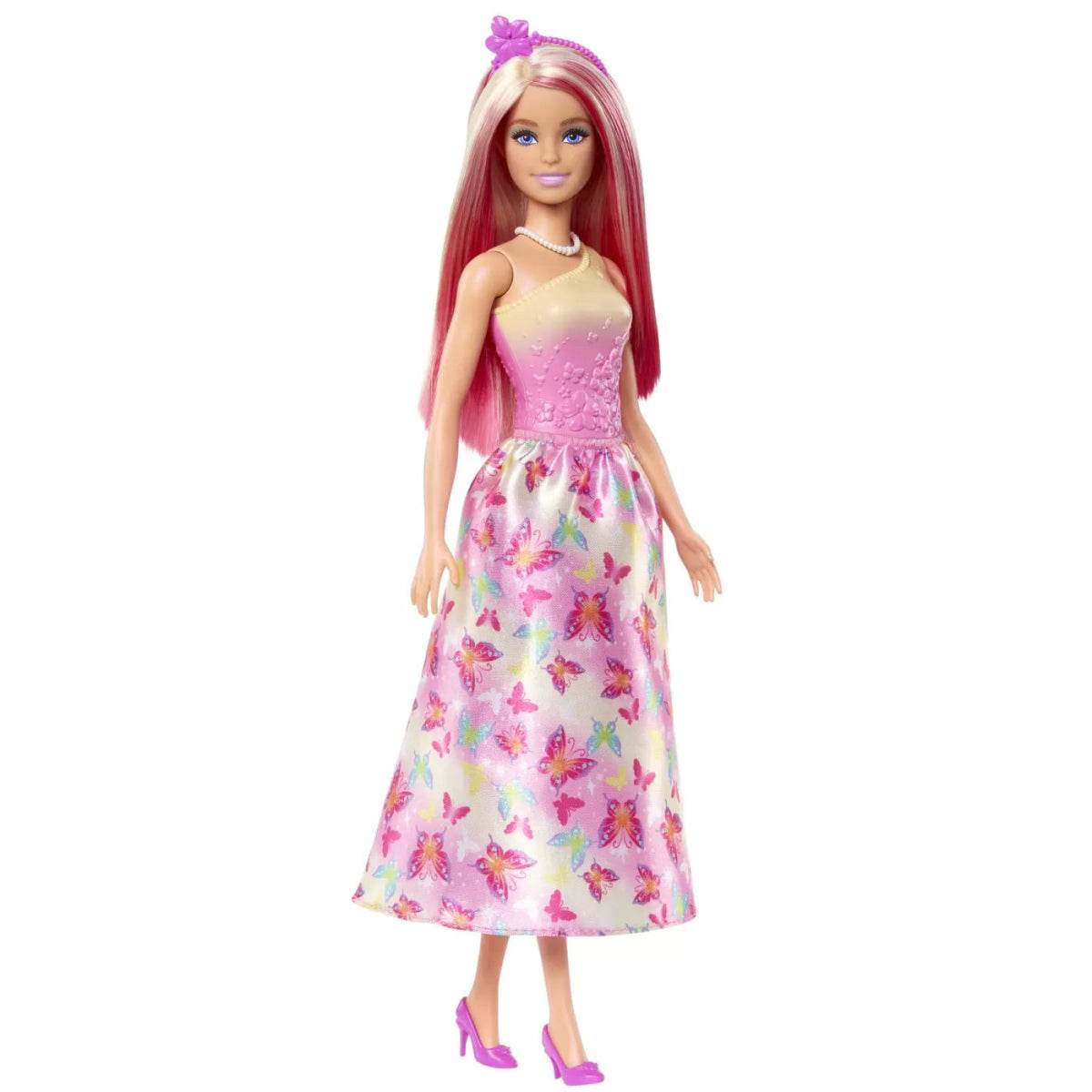 BARBIE PAPUSA BARBIE CU PARUL BLOND SI ROZ - Atelieru' lui Mesterica