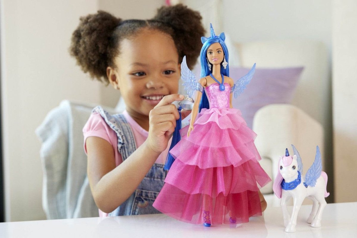 BARBIE PAPUSA BARBIE CU UNICORN Atelieru' lui Mesterica | Jucarii, haine si incaltaminte pentru copii