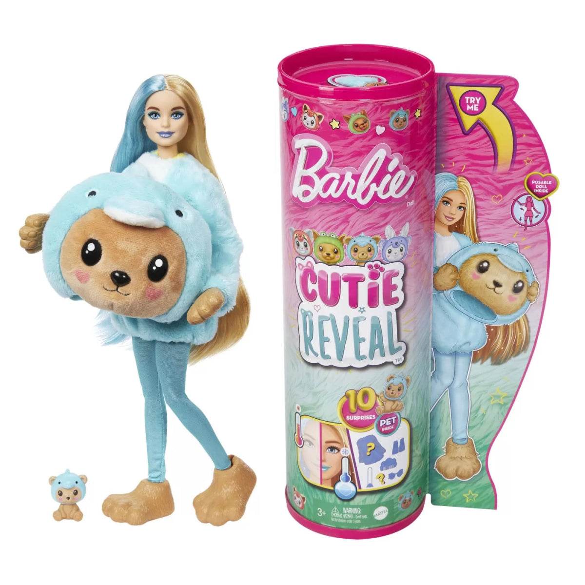 BARBIE PAPUSA BARBIE CUTIE REVEAL DELFIN URS - Atelieru' lui Mesterica