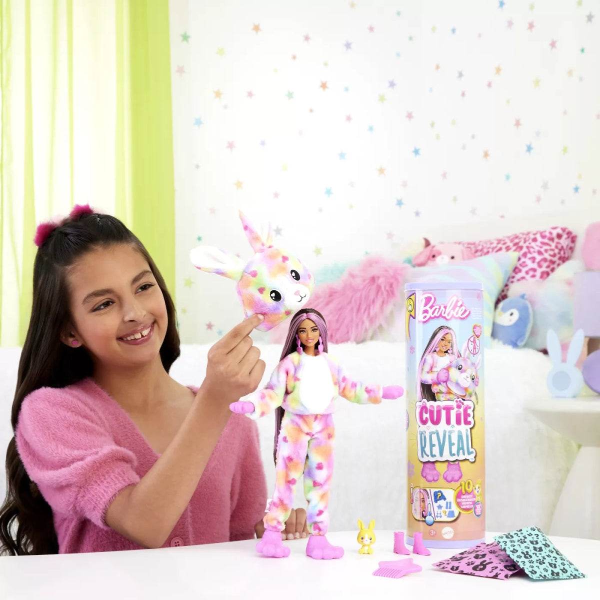BARBIE PAPUSA BARBIE CUTIE REVEAL IEPURAS - Atelieru' lui Mesterica
