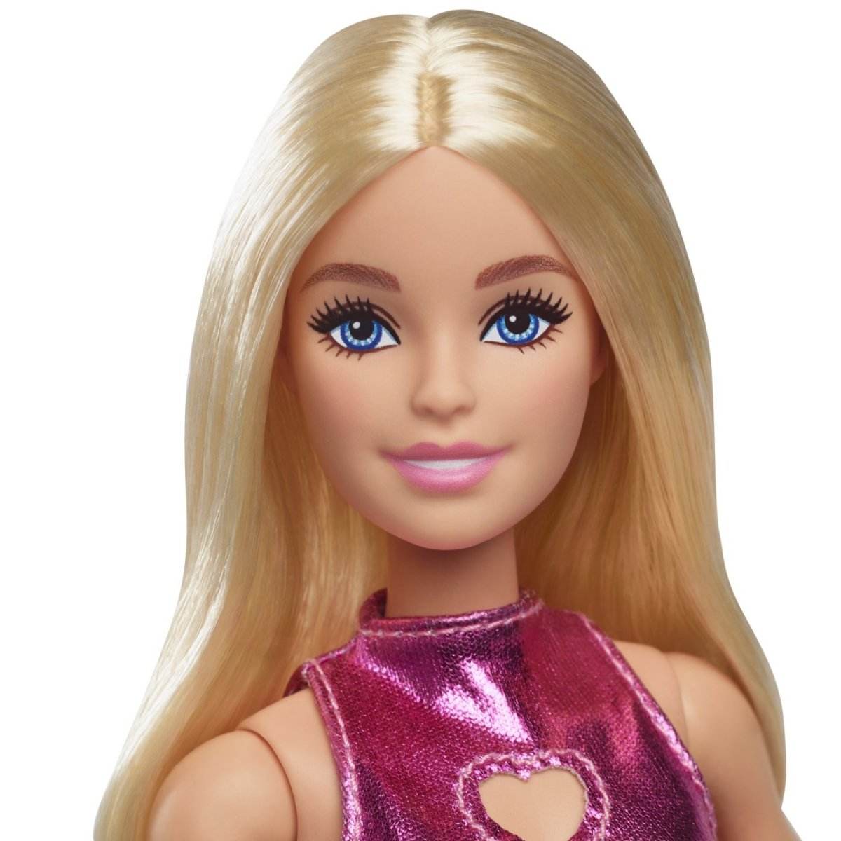 BARBIE PAPUSA BARBIE FASHIONISTAS BLONDA CU ROCHITA ROZ METALICA - Atelieru' lui Mesterica