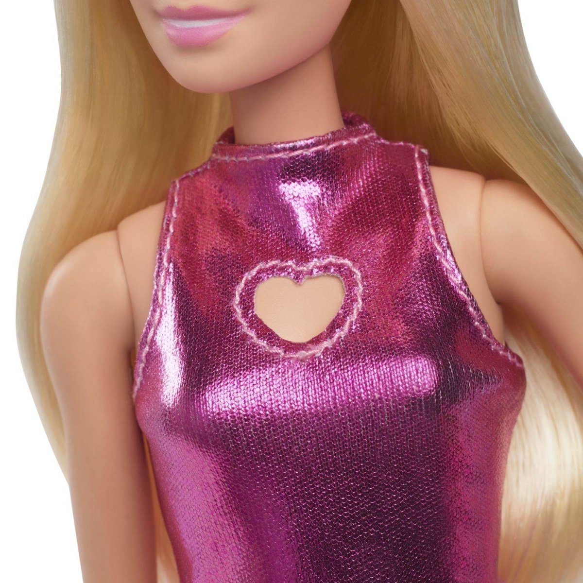 BARBIE PAPUSA BARBIE FASHIONISTAS BLONDA CU ROCHITA ROZ METALICA Atelieru' lui Mesterica | Jucarii, haine si incaltaminte pentru copii