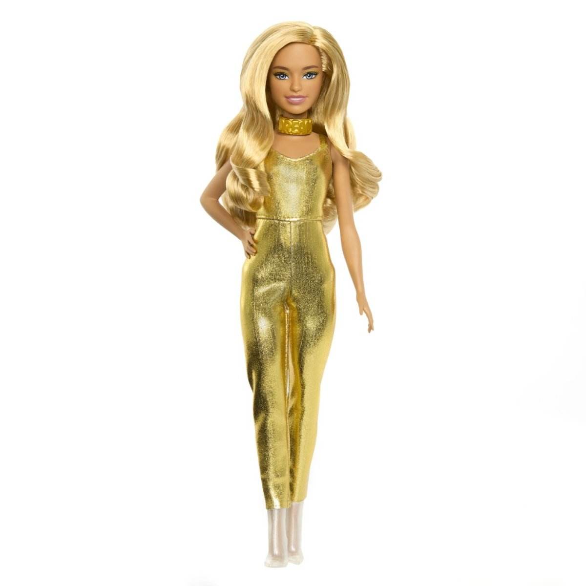 BARBIE PAPUSA BARBIE FASHIONISTAS BLONDA CU SALOPETA AURIE - Atelieru' lui Mesterica