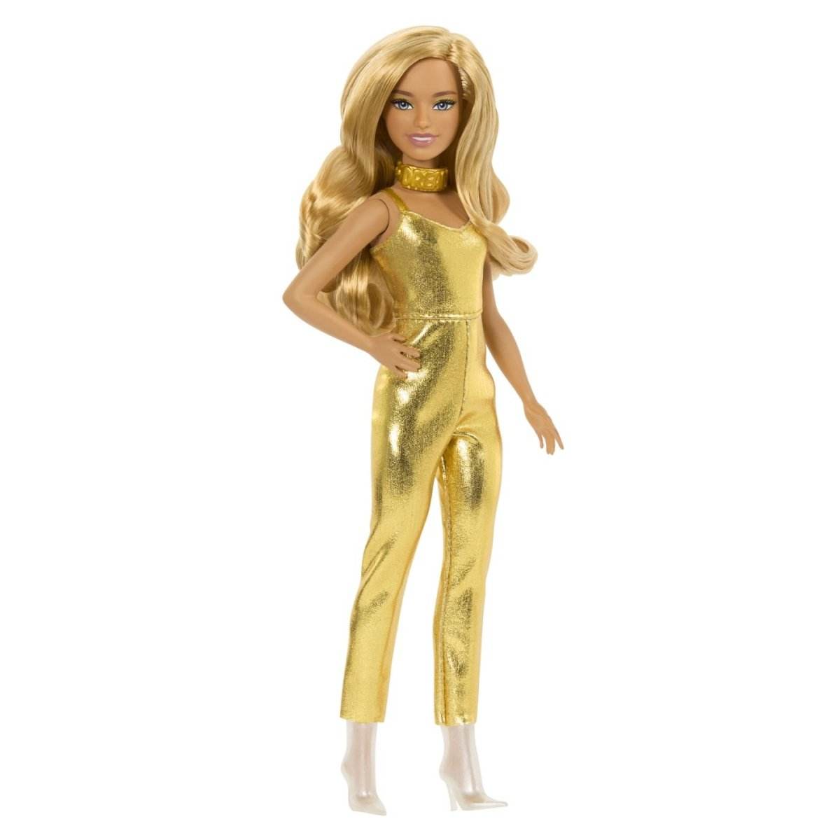 BARBIE PAPUSA BARBIE FASHIONISTAS BLONDA CU SALOPETA AURIE - Atelieru' lui Mesterica