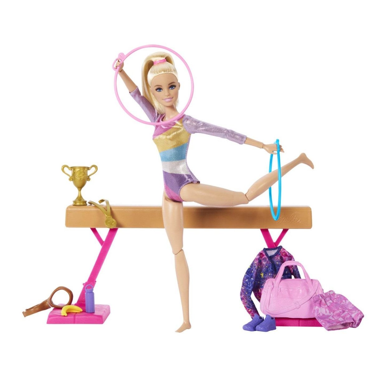 BARBIE PAPUSA BARBIE YOU CAN BE GIMNASTA BLONDA Atelieru' lui Mesterica | Jucarii, haine si incaltaminte pentru copii
