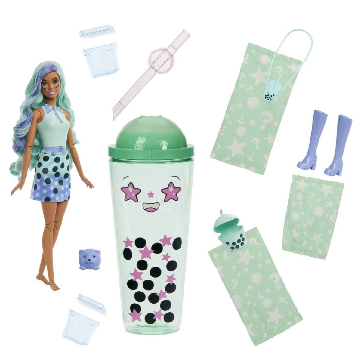 BARBIE POP REVEAL BUBBLE TEA PAPUSA BARBIE GREEN TEA - Atelieru' lui Mesterica