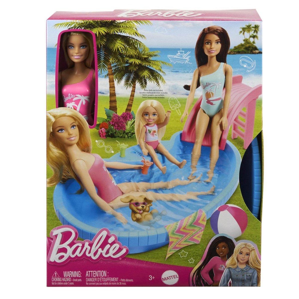 BARBIE SET PAPUSA BARBIE BLONDA SI PISCINA Atelieru' lui Mesterica | Jucarii, haine si incaltaminte pentru copii