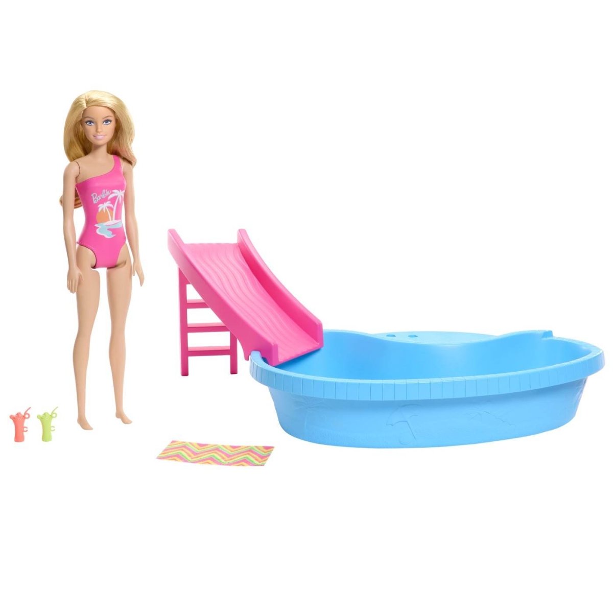 BARBIE SET PAPUSA BARBIE BLONDA SI PISCINA Atelieru' lui Mesterica | Jucarii, haine si incaltaminte pentru copii