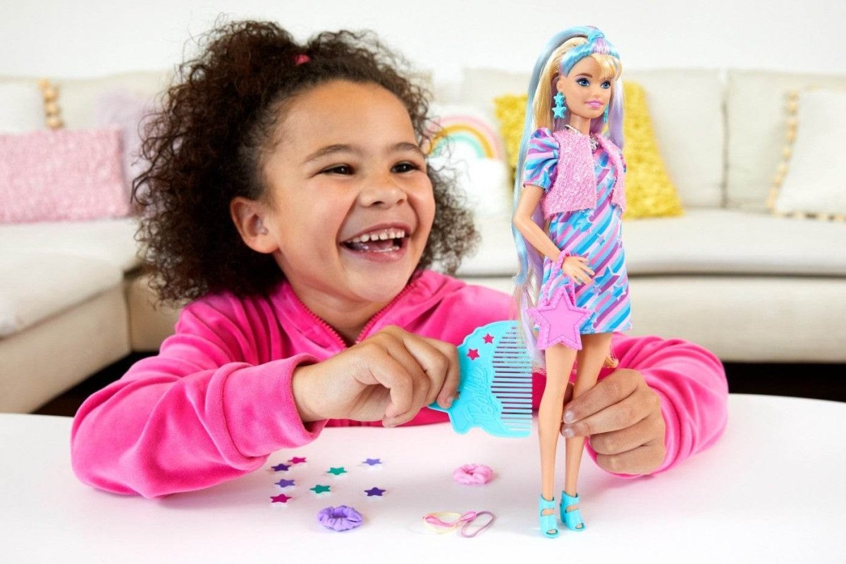 BARBIE TOTALLY HAIR PAPUSA BARBIE BLONDA Atelieru' lui Mesterica | Jucarii, haine si incaltaminte pentru copii