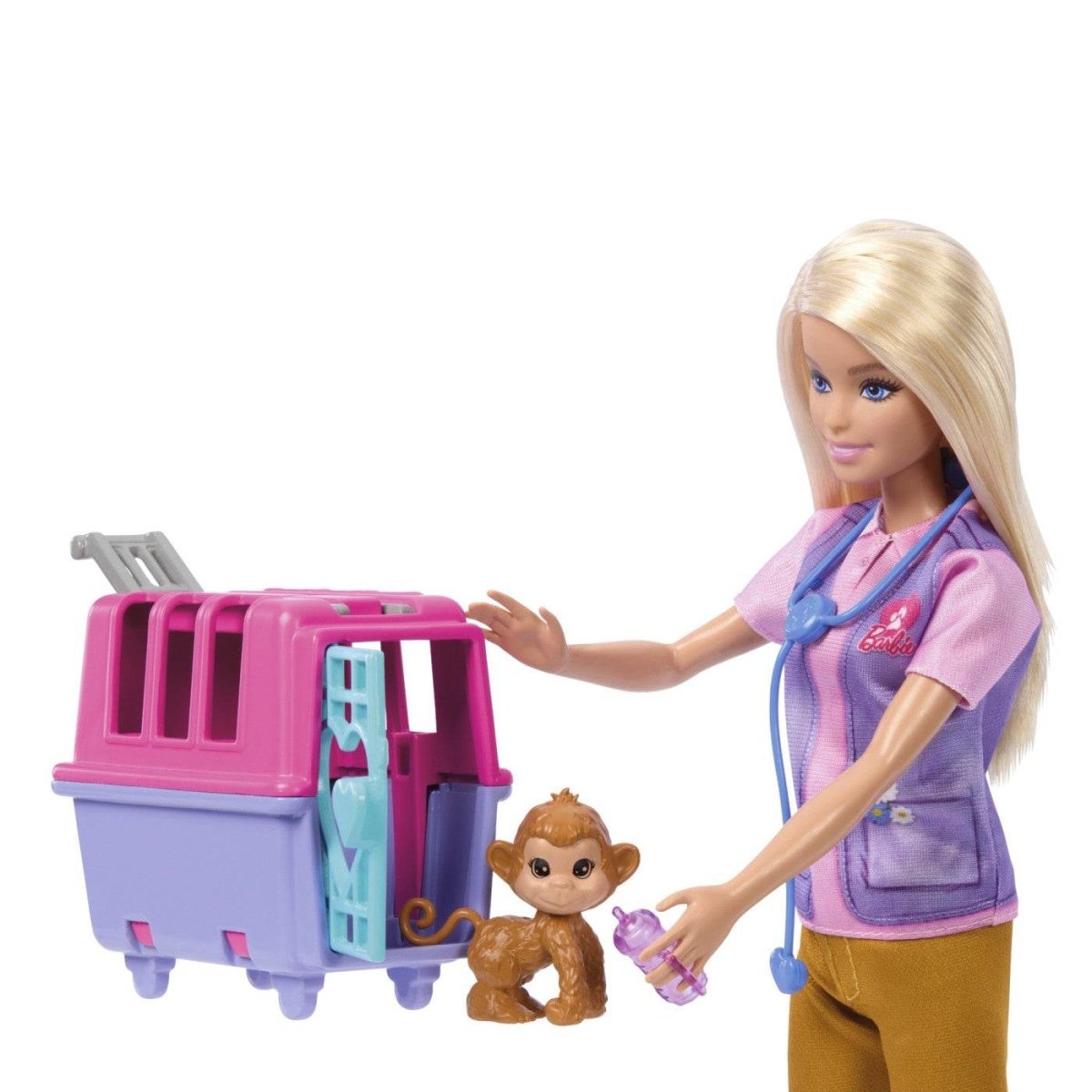 BARBIE YOU CAN BE SET PAPUSA CU DOUA ANIMALUTE DIN JUNGLA Atelieru' lui Mesterica | Jucarii, haine si incaltaminte pentru copii