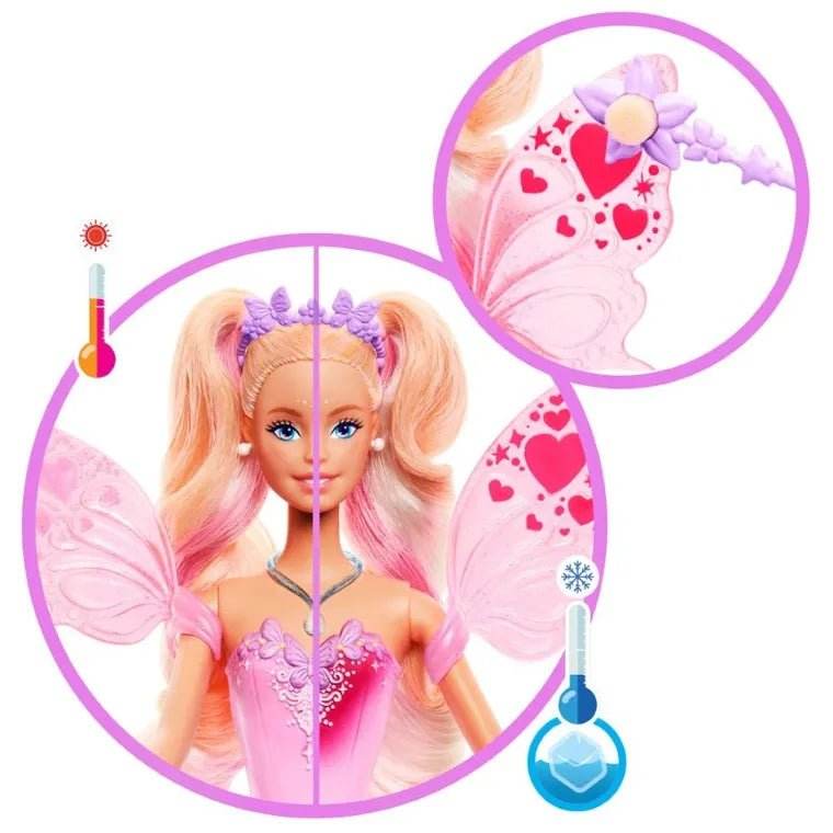 Barbie Zana Magica 3 in 1 - Papusa cu Aripi, Coroana si Bagheta Fermecata - Atelieru' lui Mesterica