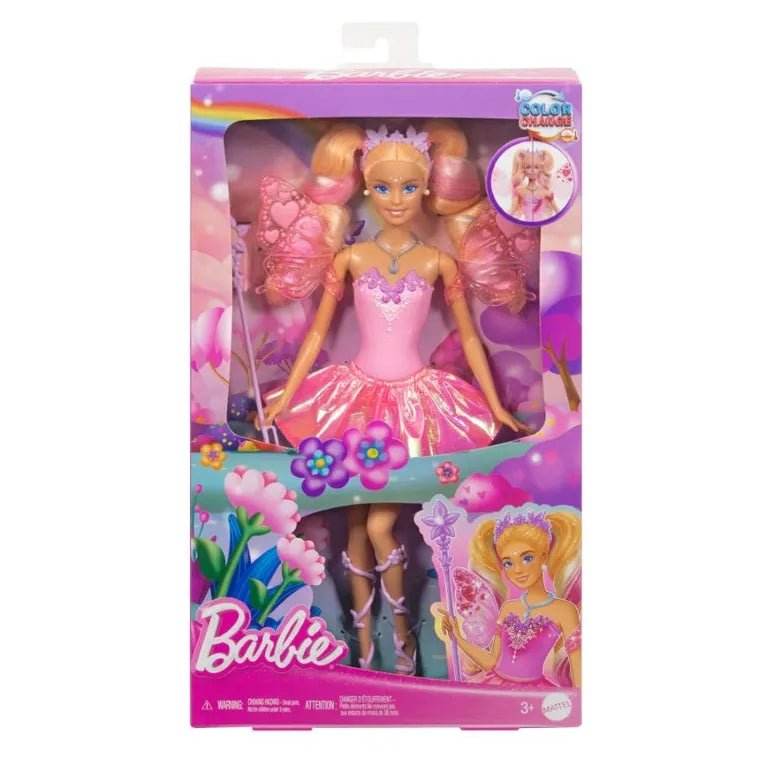 Barbie Zana Magica 3 in 1 - Papusa cu Aripi, Coroana si Bagheta Fermecata - Atelieru' lui Mesterica