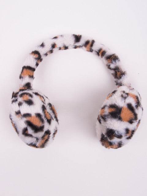 Bentita cu protectie pentru urechi - Animal Print Ivory - Atelieru' lui Mesterica