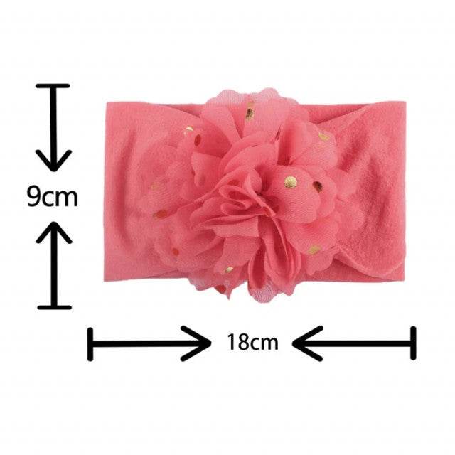 Bentita lata cu floare din tulle si buline aurii - Atelieru' lui Mesterica