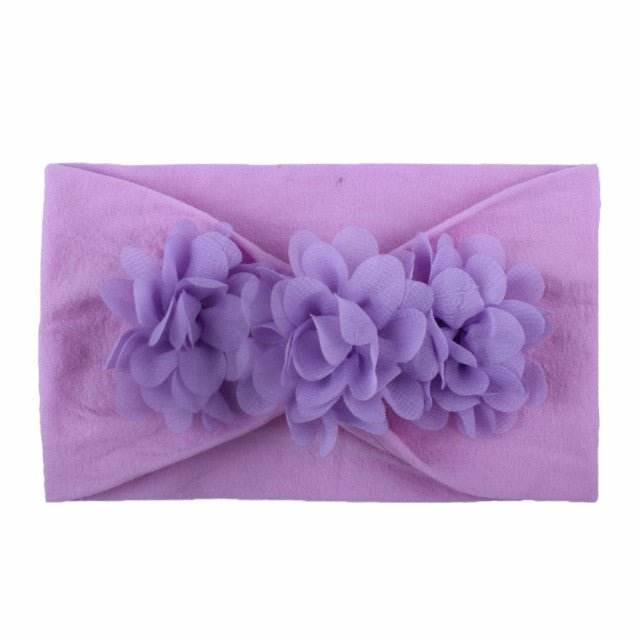 Bentita lata pentru fetite cu floricele aplicate - Atelieru' lui Mesterica