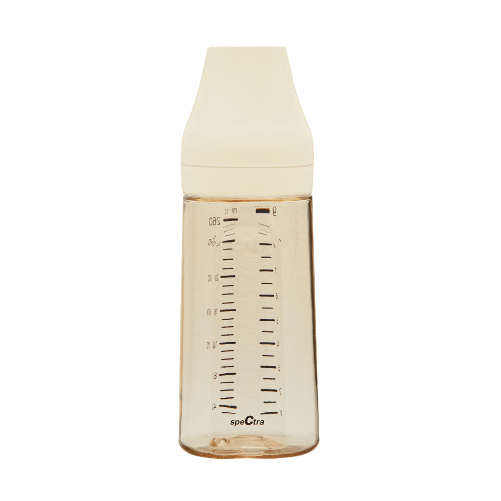 Biberon anticolici premium cu tetina M, galben (260 ml) - Atelieru' lui Mesterica