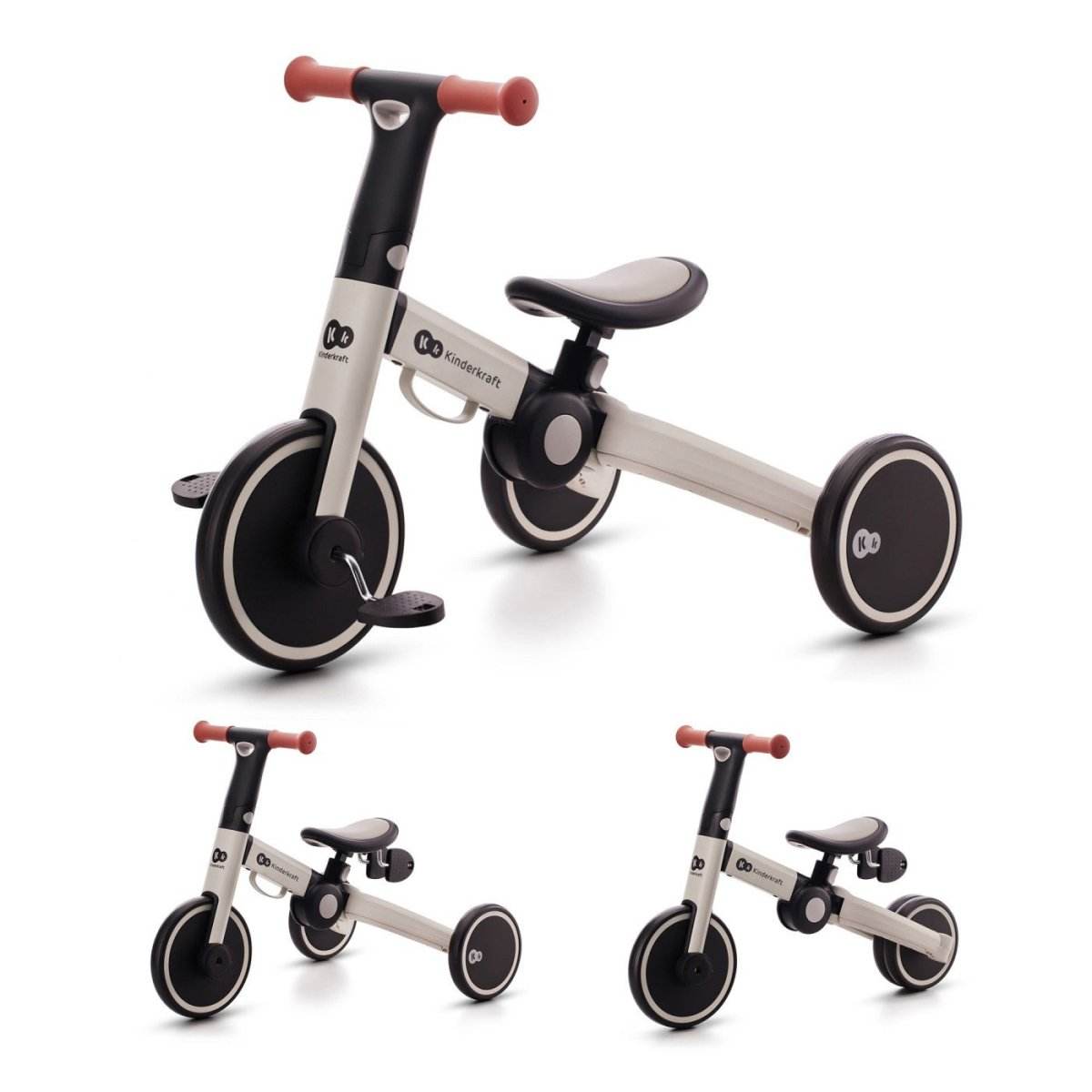 BICICLETA DE ECHILIBRU / TRICICLETA KINDERKRAFT 4TRIKE, SILVER GREY Atelieru' lui Mesterica | Jucarii, haine si incaltaminte pentru copii