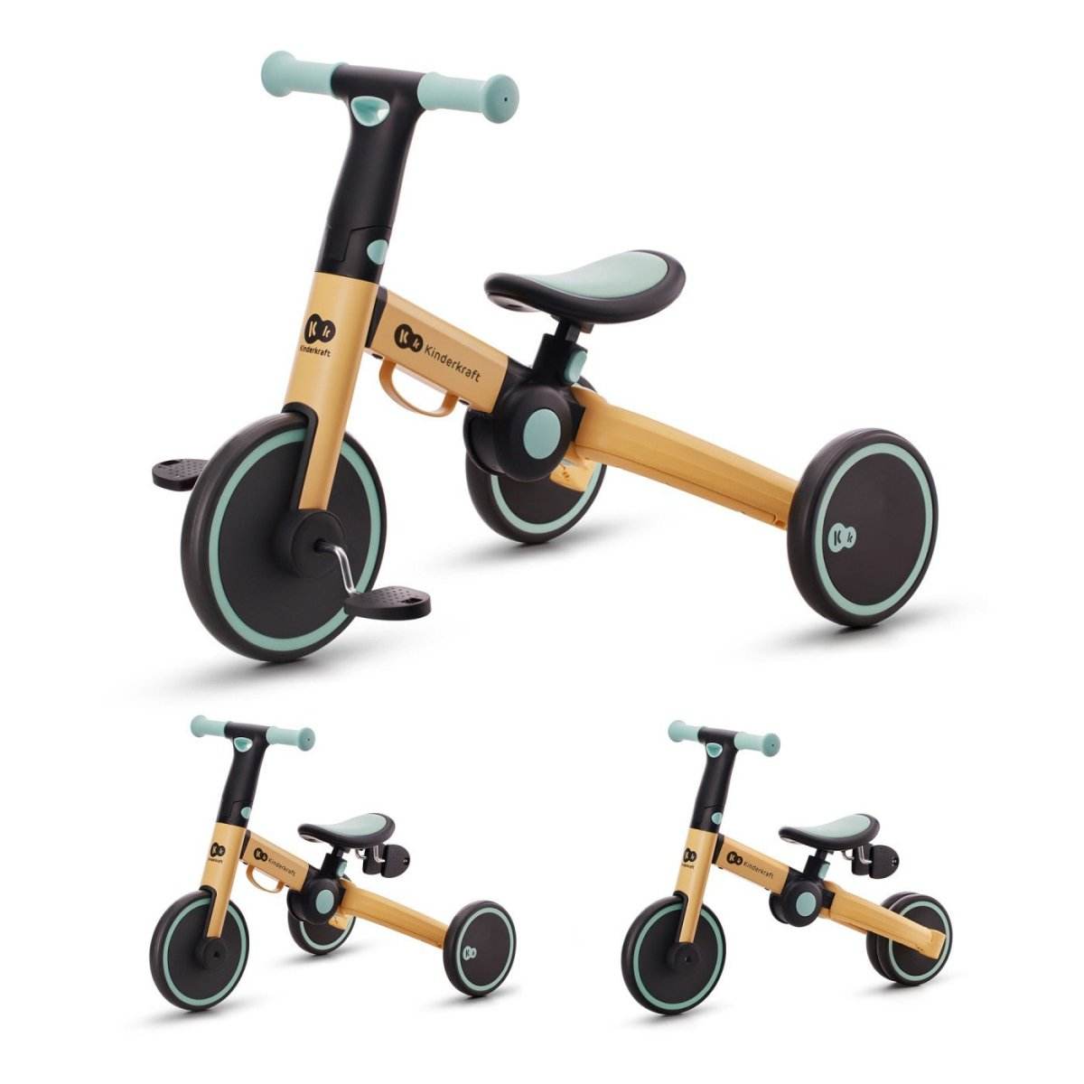 BICICLETA DE ECHILIBRU / TRICICLETA KINDERKRAFT 4TRIKE, SUNFLOWER BLUE Atelieru' lui Mesterica | Jucarii, haine si incaltaminte pentru copii