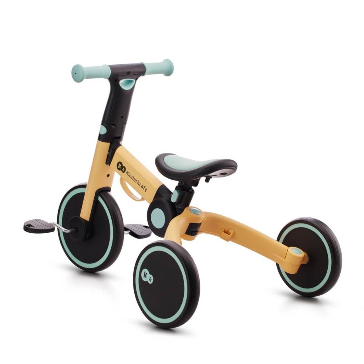 BICICLETA DE ECHILIBRU / TRICICLETA KINDERKRAFT 4TRIKE, SUNFLOWER BLUE - Atelieru' lui Mesterica