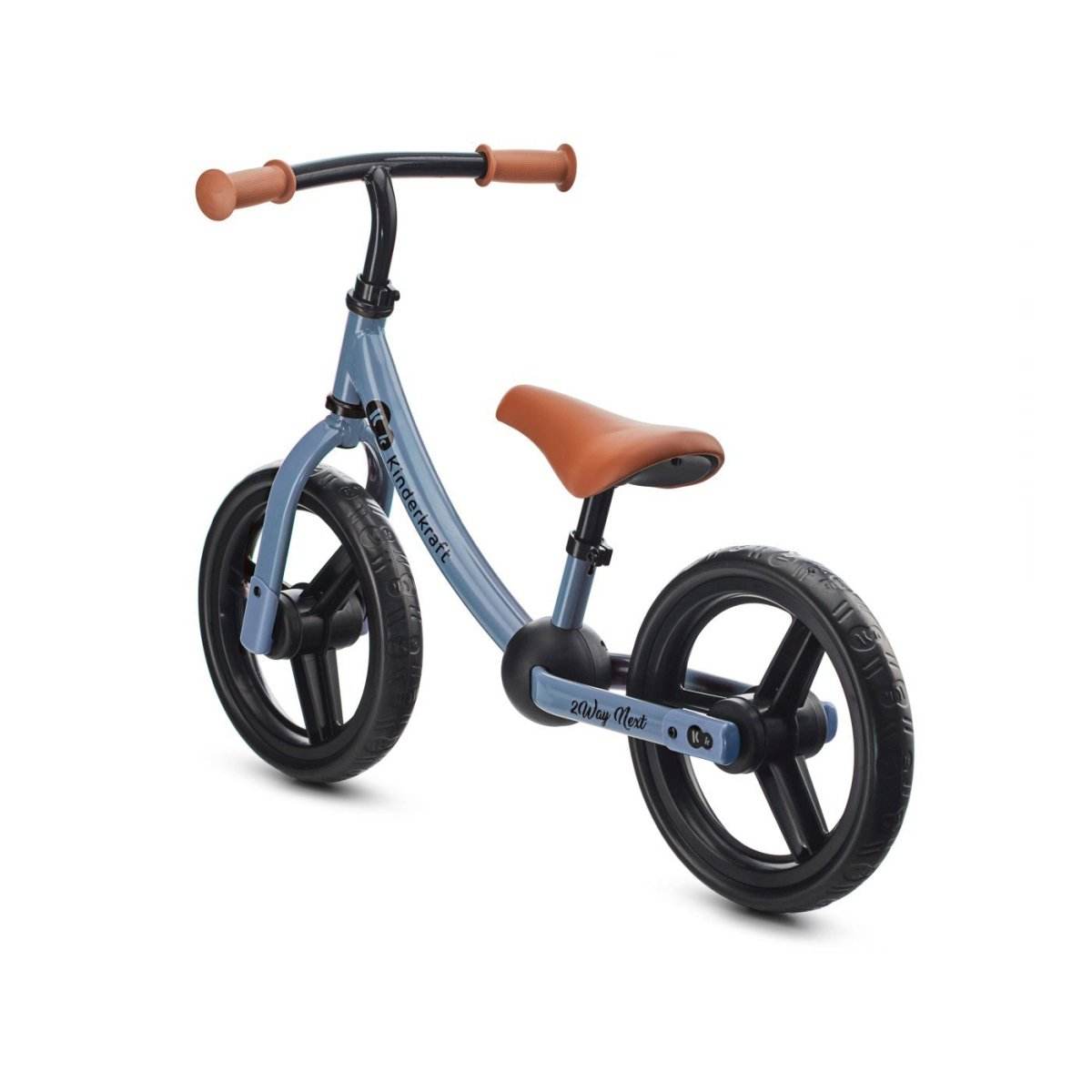 BICICLETA FARA PEDALE, KINDERKRAFT - 2WAY NEXT, PORTOCALIU, 12INCH, BLUE SKY - Atelieru' lui Mesterica