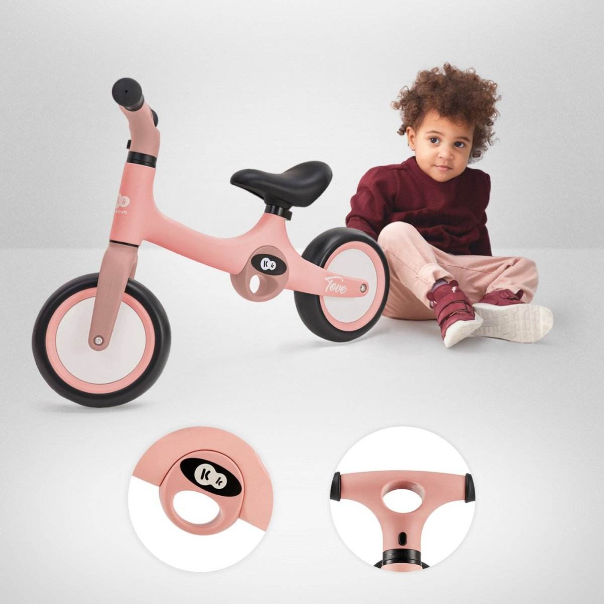 BICICLETA FARA PEDALE KINDERKRAFT TOVE, ROZ Atelieru' lui Mesterica | Jucarii, haine si incaltaminte pentru copii
