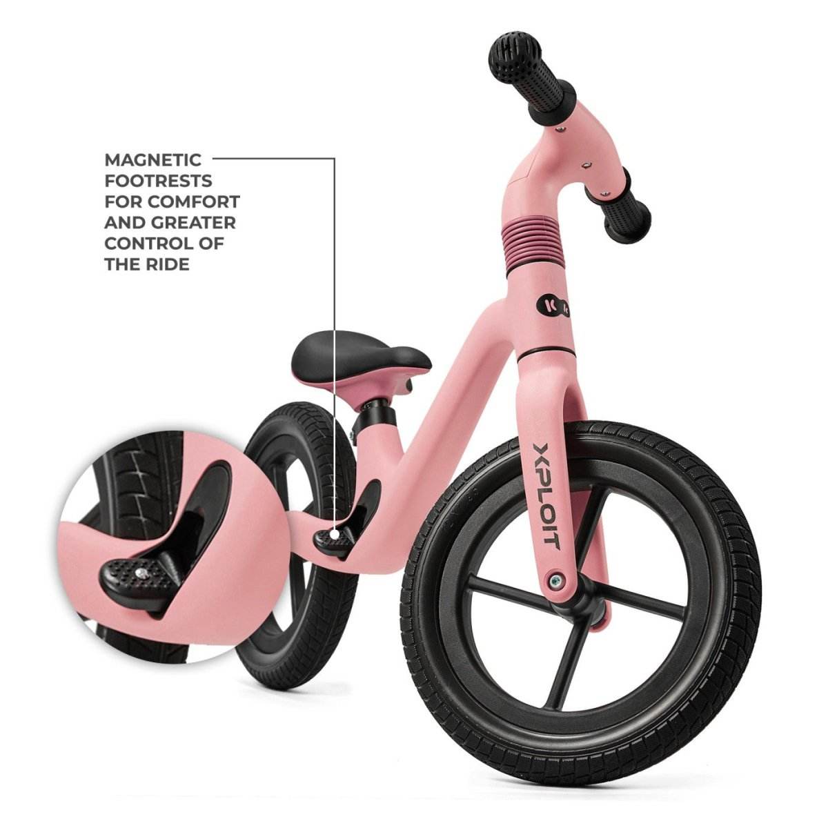 BICICLETA FARA PEDALE KINDERKRAFT XPLOIT, BUBBLEGUM PINK Atelieru' lui Mesterica | Jucarii, haine si incaltaminte pentru copii