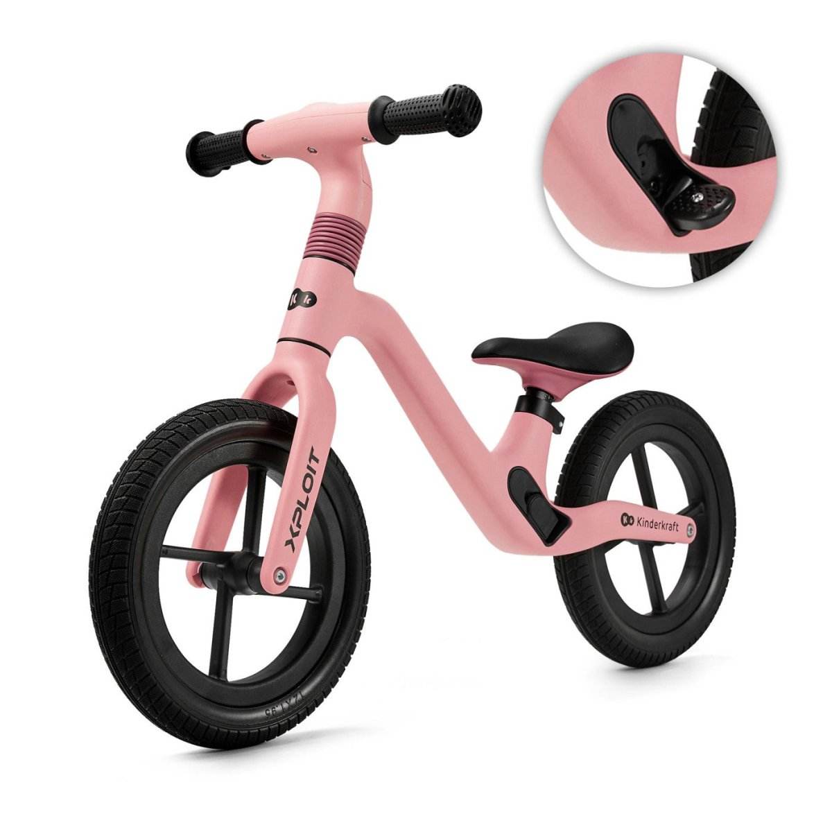 BICICLETA FARA PEDALE KINDERKRAFT XPLOIT, BUBBLEGUM PINK Atelieru' lui Mesterica | Jucarii, haine si incaltaminte pentru copii
