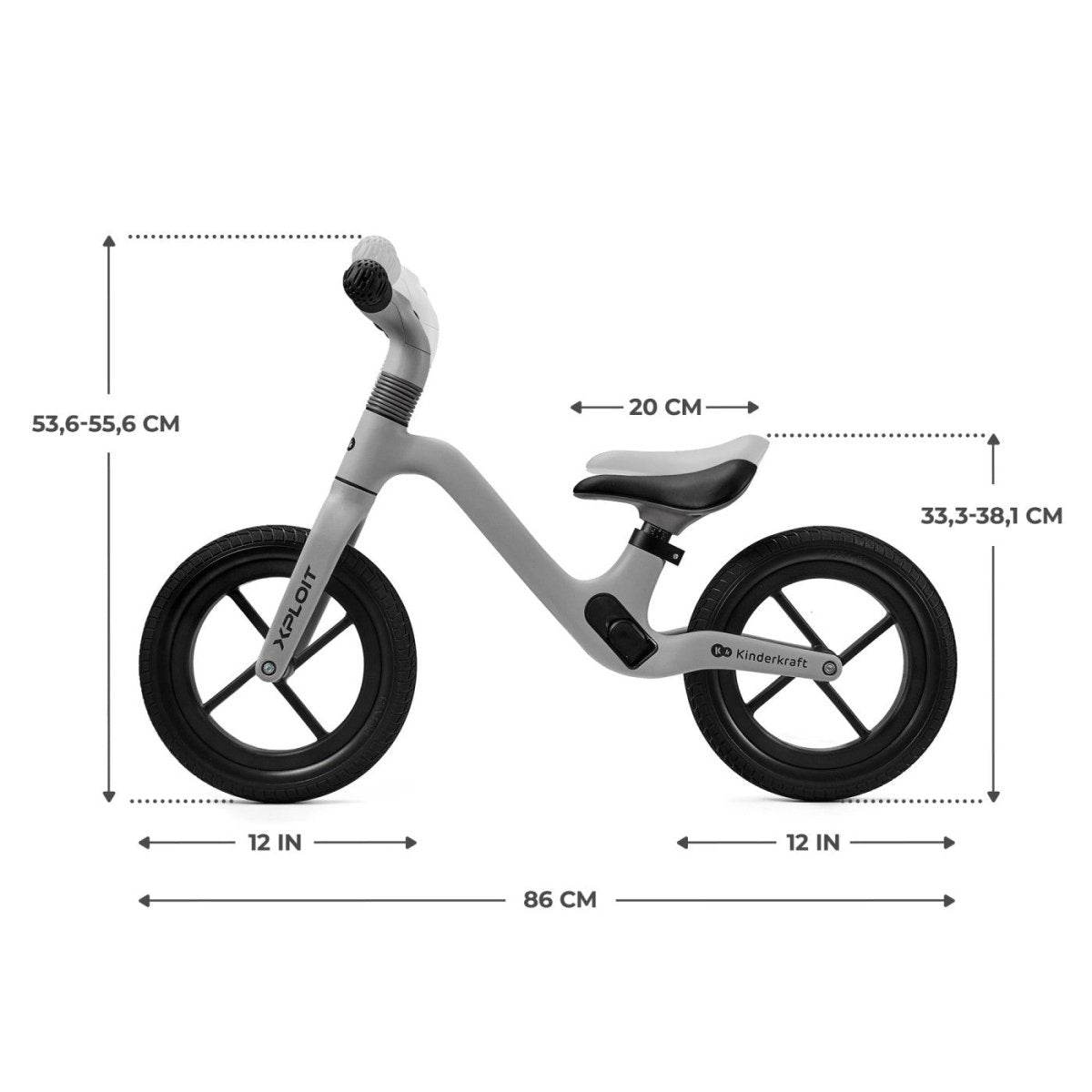 BICICLETA FARA PEDALE KINDERKRAFT XPLOIT, MOONSILVER Atelieru' lui Mesterica | Jucarii, haine si incaltaminte pentru copii