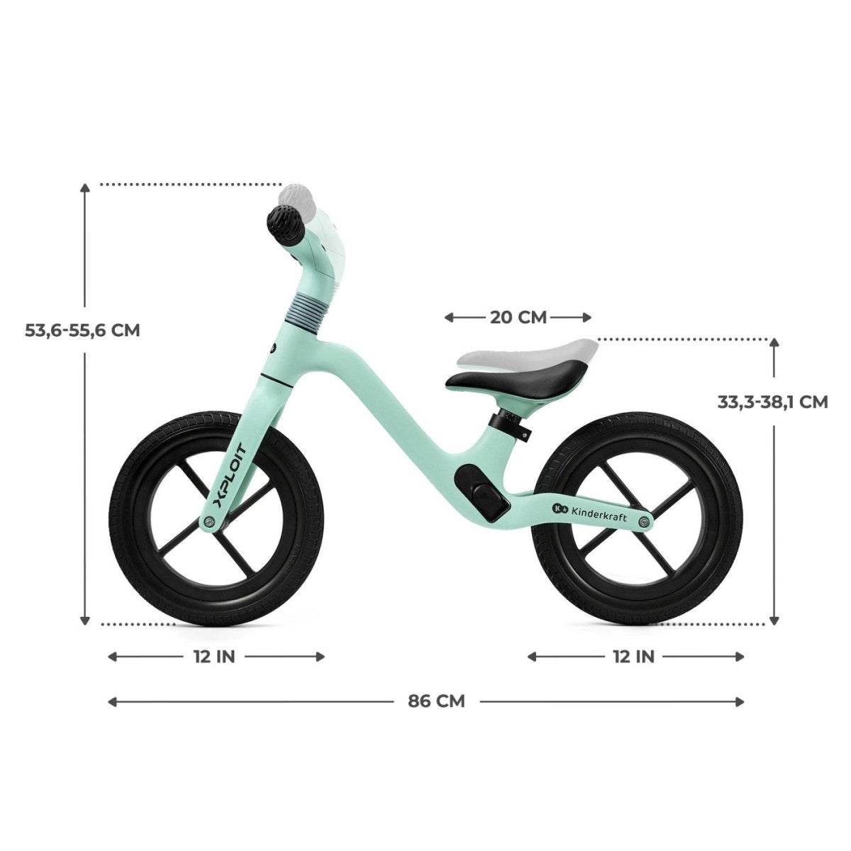 BICICLETA FARA PEDALE KINDERKRAFT XPLOIT, TURCOISE Atelieru' lui Mesterica | Jucarii, haine si incaltaminte pentru copii
