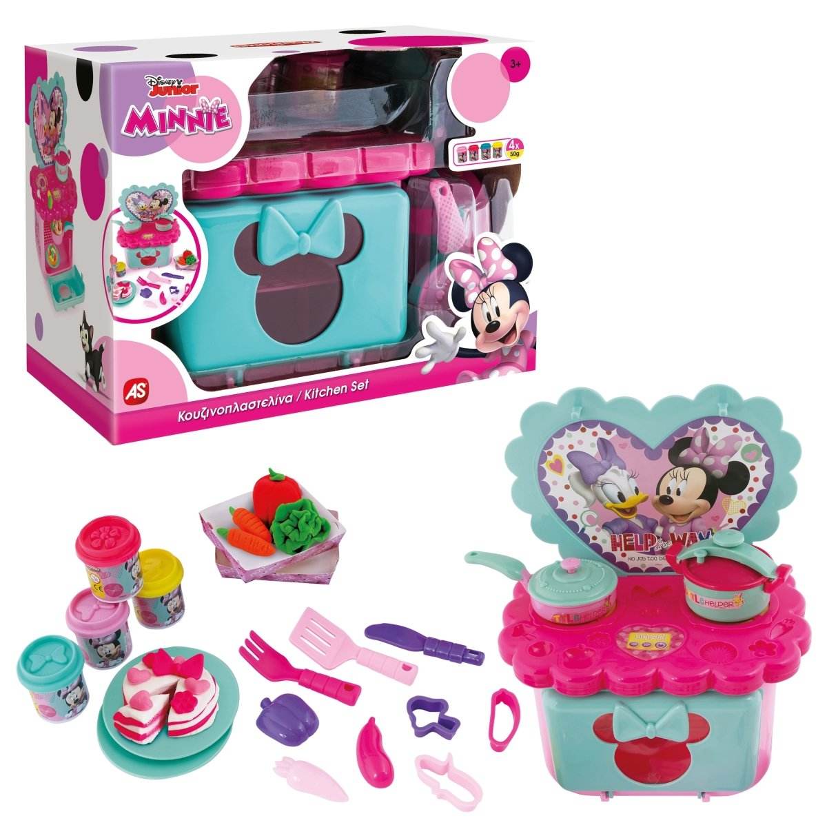 BUCATARIA DE PLASTILINA MINNIE CU ACCESORII - Atelieru' lui Mesterica