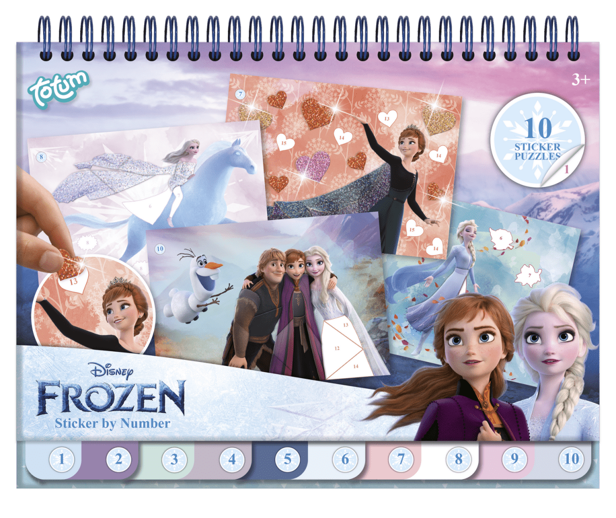 Carte de colorat & abtibilduri cu numere - Frozen Atelieru' lui Mesterica | Jucarii, haine si incaltaminte pentru copii
