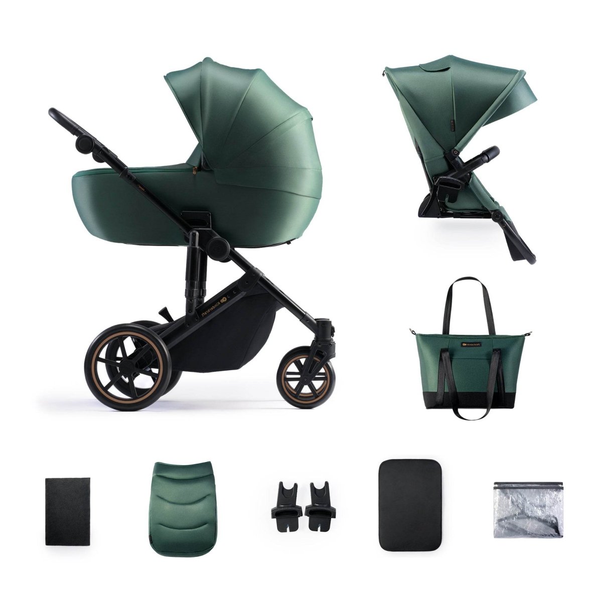 CARUCIOR 2 IN 1 KINDERKRAFT PRIME 2, DARK GREEN Atelieru' lui Mesterica | Jucarii, haine si incaltaminte pentru copii