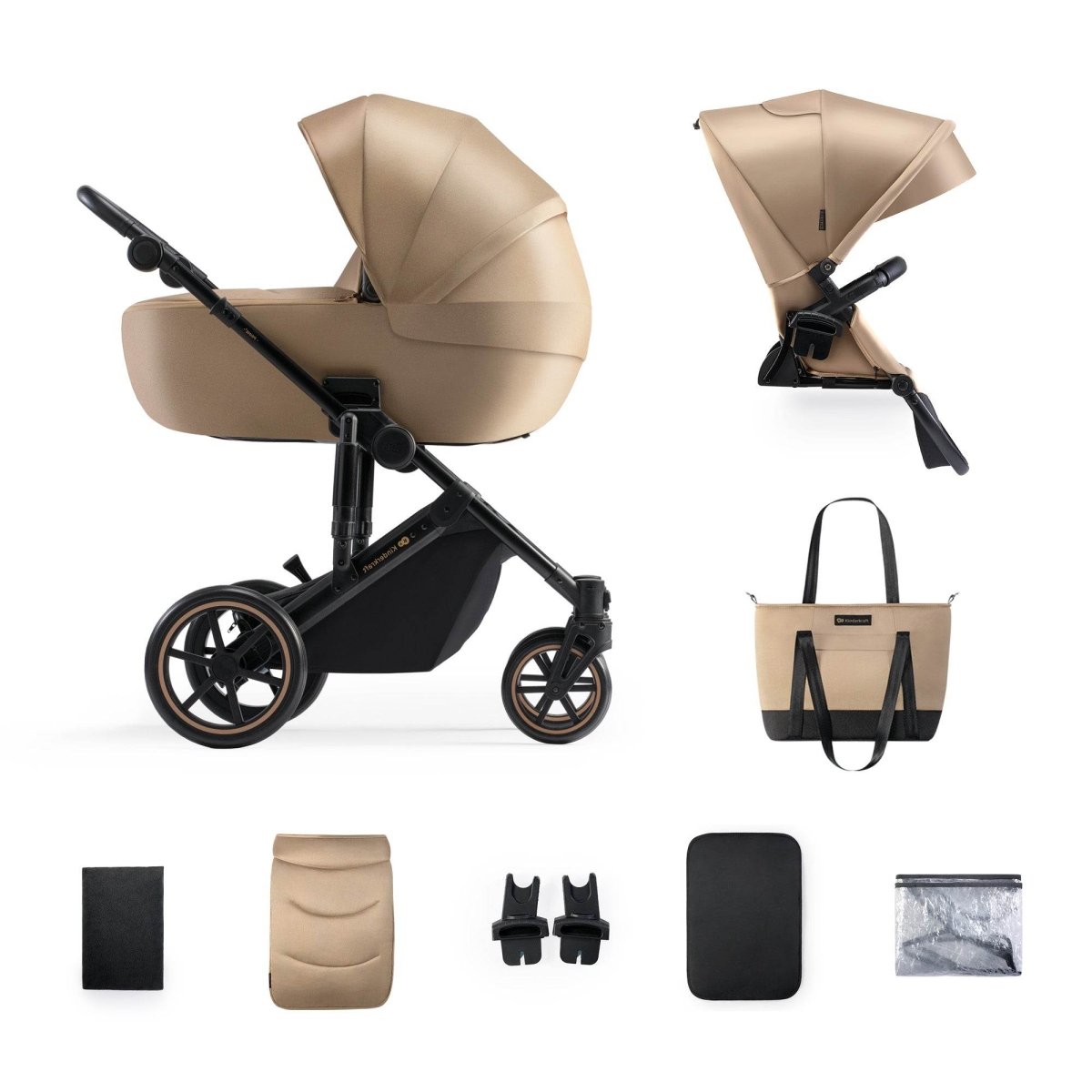 CARUCIOR 2 IN 1 KINDERKRAFT PRIME 2, SANDROSE BEIGE Atelieru' lui Mesterica | Jucarii, haine si incaltaminte pentru copii
