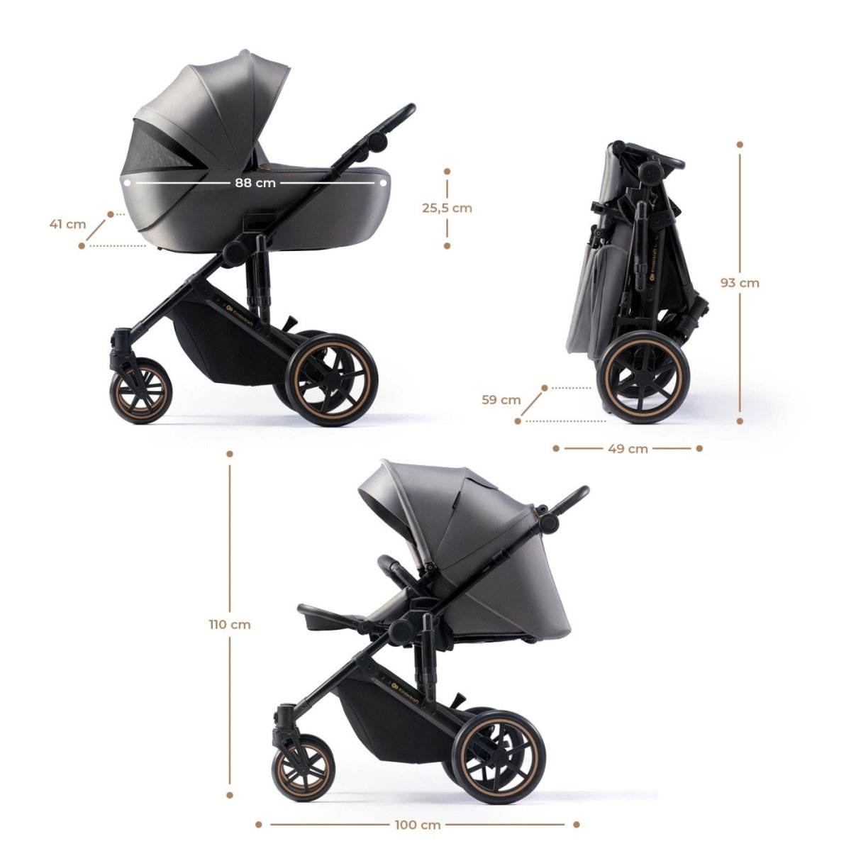 CARUCIOR 3 IN 1 KINDERKRAFT PRIME 2 3IN1 MINK PRO GREY Atelieru' lui Mesterica | Jucarii, haine si incaltaminte pentru copii