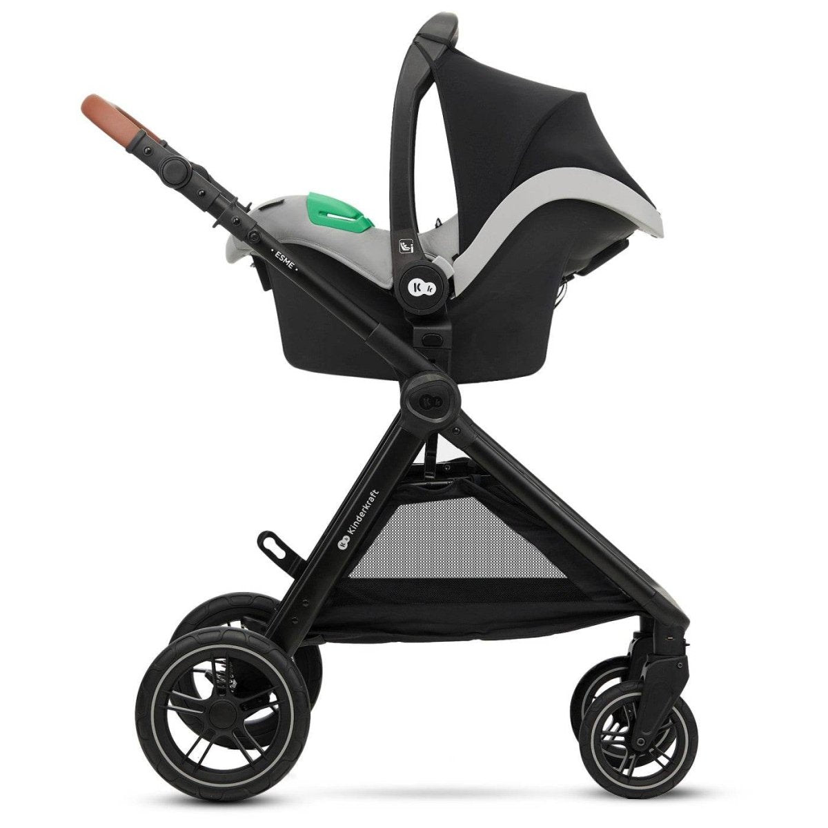 CARUCIOR KINDERKRAFT ESME, 3 IN 1, MOONLIGHT GREY Atelieru' lui Mesterica | Jucarii, haine si incaltaminte pentru copii
