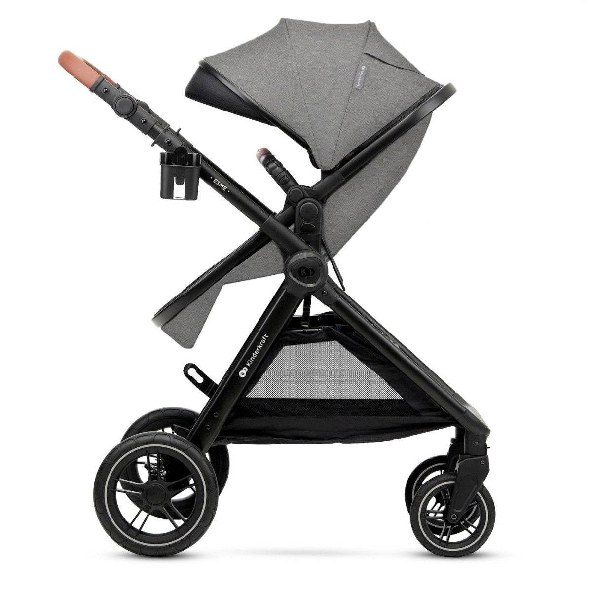 CARUCIOR KINDERKRAFT ESME, 3 IN 1, MOONLIGHT GREY Atelieru' lui Mesterica | Jucarii, haine si incaltaminte pentru copii
