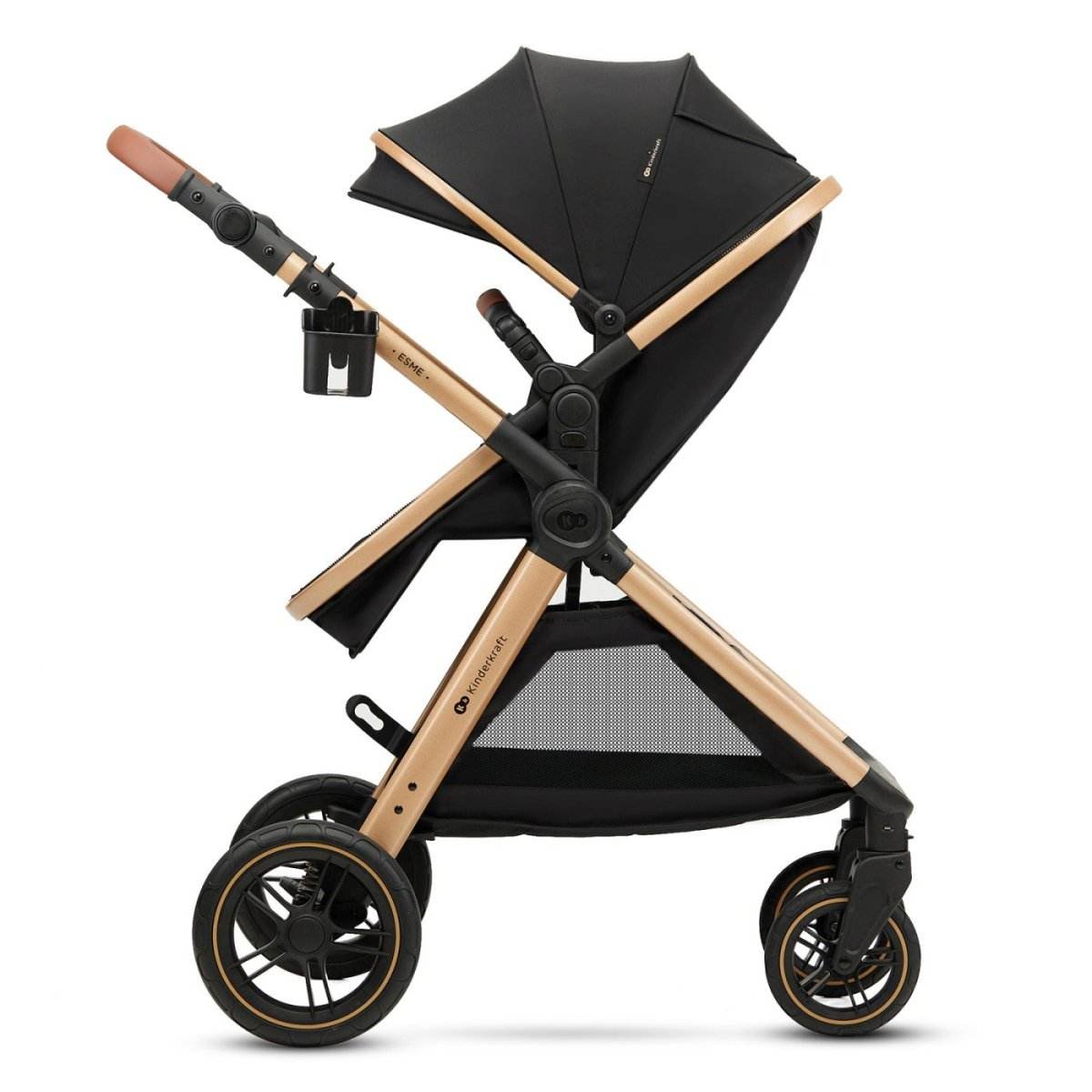 CARUCIOR KINDERKRAFT ESME, 3 IN 1, PURE BLACK Atelieru' lui Mesterica | Jucarii, haine si incaltaminte pentru copii