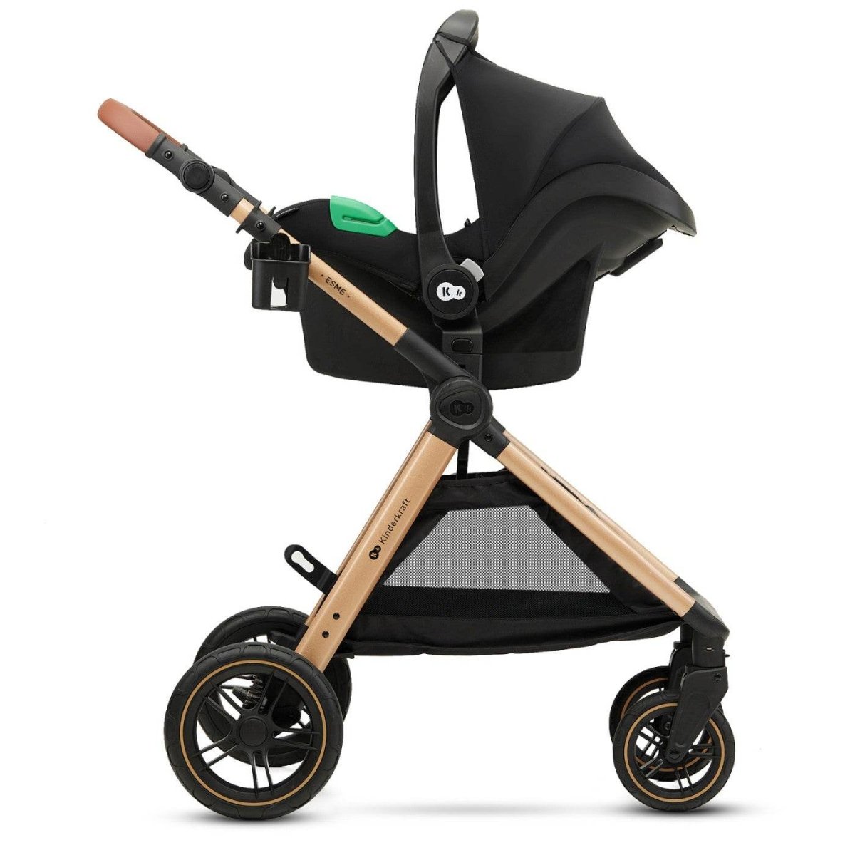 CARUCIOR KINDERKRAFT ESME, 3 IN 1, PURE BLACK Atelieru' lui Mesterica | Jucarii, haine si incaltaminte pentru copii