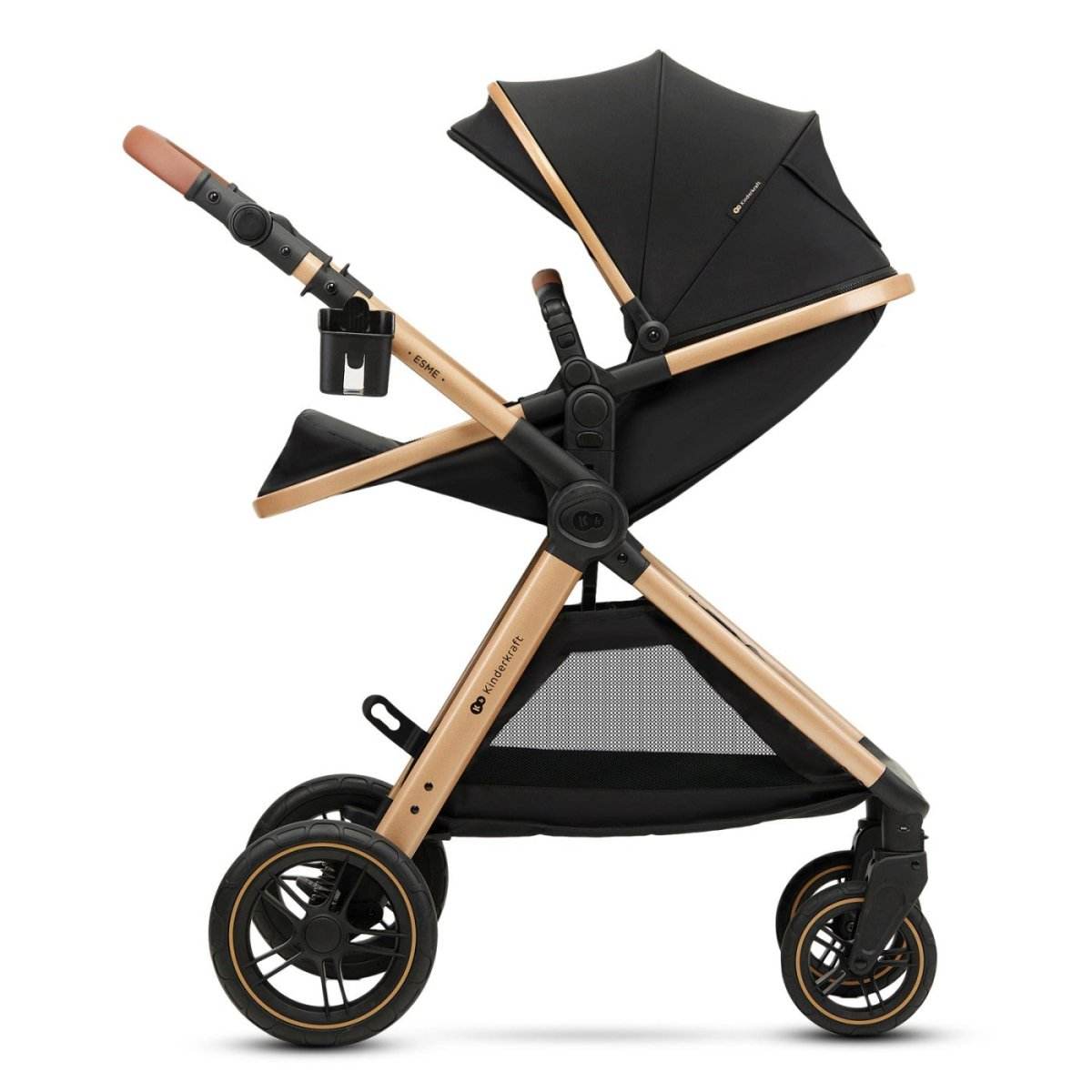 CARUCIOR KINDERKRAFT ESME, 3 IN 1, PURE BLACK Atelieru' lui Mesterica | Jucarii, haine si incaltaminte pentru copii