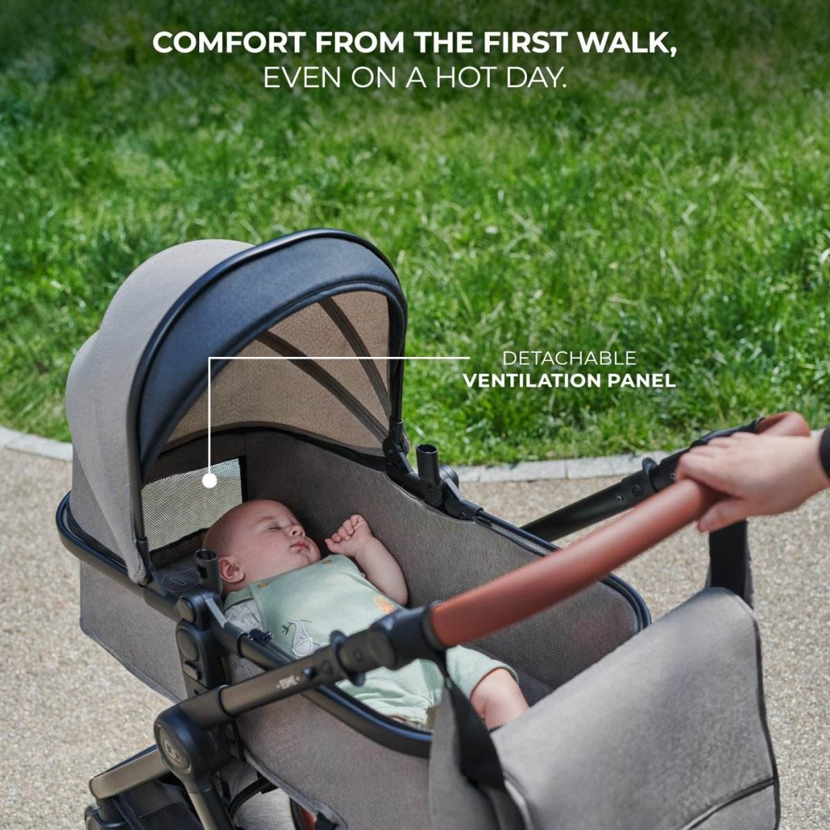 CARUCIOR KINDERKRAFT ESME, 3 IN 1, SAND BEIGE Atelieru' lui Mesterica | Jucarii, haine si incaltaminte pentru copii